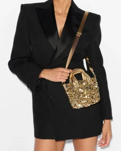 MZ Wallace Totes|Metro|Petite Metro Tote Deluxe GoldMultiSequin