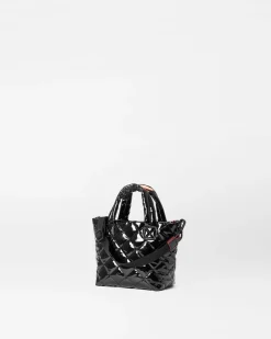 MZ Wallace Metro|Totes|Petite Metro Tote Deluxe BlackLacquer