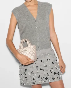 MZ Wallace Metro|Totes|Petite Metro Tote Deluxe PaleRoseGoldMetallic