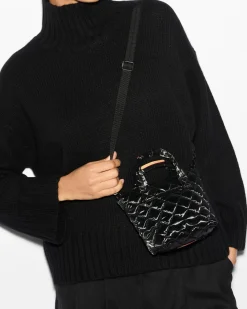 MZ Wallace Metro|Totes|Petite Metro Tote Deluxe BlackLiquid