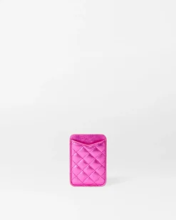 MZ Wallace Accessories|Phone Card Case HotPinkMetallicLeather