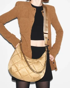 MZ Wallace Madison|Shoulders|Quilted Madison Shoulder Bag Camel