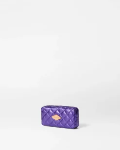 MZ Wallace Accessories|Retro Frame Case PurpleMetallicLeather