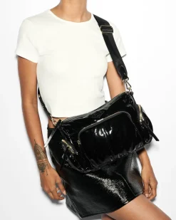 MZ Wallace Chelsea|Crossbody|Small Chelsea Crossbody BlackLacquer