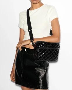 MZ Wallace Metro|Crossbody|Small Metro Camera Bag BlackLacquer