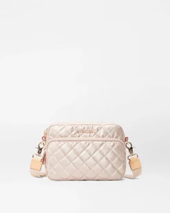 MZ Wallace Metro|Crossbody|Small Metro Camera Bag PaleRoseGoldMetallic