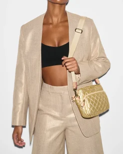 MZ Wallace Metro|Crossbody|Small Metro Camera Bag LightGoldPearlMetallic