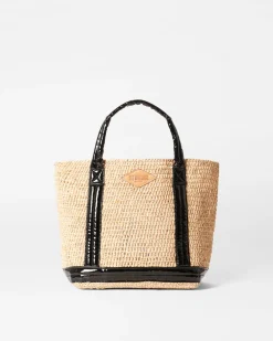 MZ Wallace Raffia|Totes|Small Raffia Tote Raffia/BlackLacquer
