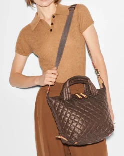 MZ Wallace Metro|Crossbody|Small Sutton Deluxe Walnut