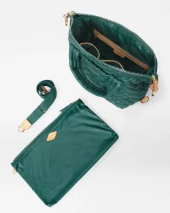 MZ Wallace Metro|Crossbody|Small Sutton Deluxe Emerald
