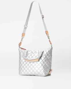 MZ Wallace Metro|Crossbody|Small Sutton Deluxe MatteSilver