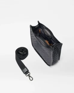 MZ Wallace Crossbody|MZW Exclusives|Small Woven Box Crossbody Black