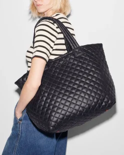 MZ Wallace Metro|Travel|The Metro Tote® Deluxe - Large BlackRec
