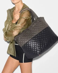 MZ Wallace Metro|Totes|The Metro Tote® Deluxe - Large Black/MagnetColorBlock