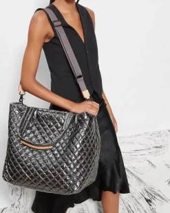 MZ Wallace Metro|The Metro Tote® Deluxe|The Metro Tote® Deluxe - Large AnthraciteMetallic