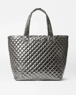 MZ Wallace Metro|Totes|The Metro Tote® Deluxe - Large PewterMetallic