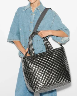 MZ Wallace Metro|Totes|The Metro Tote® Deluxe - Large PewterMetallic