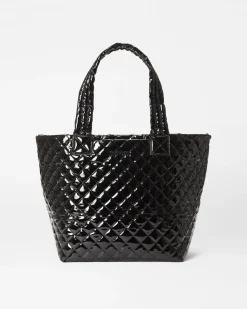 MZ Wallace Metro|Totes|The Metro Tote® Deluxe - Medium BlackLacquer