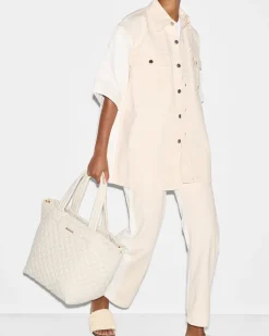 MZ Wallace Metro|Totes|The Metro Tote® Deluxe - Medium Sandshell