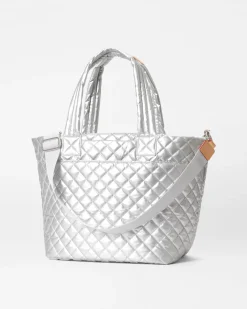 MZ Wallace Metro|Totes|The Metro Tote® Deluxe - Medium MatteSilver