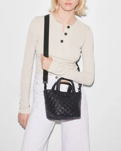 MZ Wallace Metro|Crossbody|The Metro Tote® Deluxe - Mini BlackRec