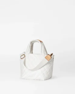 MZ Wallace Metro|Crossbody|The Metro Tote® Deluxe - Micro PearlMetallic