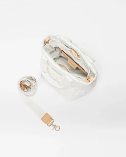 MZ Wallace Metro|Crossbody|The Metro Tote® Deluxe - Micro PearlMetallic