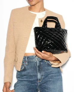 MZ Wallace Metro|Crossbody|The Metro Tote® Deluxe - Micro BlackLacquer