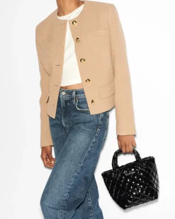 MZ Wallace Metro|Crossbody|The Metro Tote® Deluxe - Micro BlackLacquer