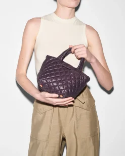 MZ Wallace Crossbody|Metro|The Metro Tote® Deluxe - Micro Raisin