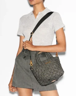 MZ Wallace Metro|Totes|The Metro Tote® Deluxe - Micro TrueCharcoalDenim