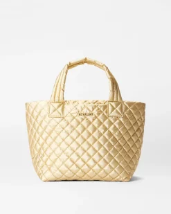 MZ Wallace Metro|Totes|The Metro Tote® Deluxe - Small LightGoldPearlMetallic