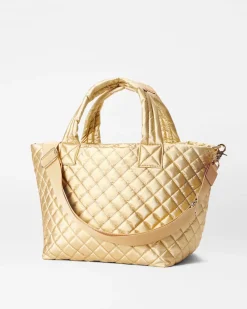 MZ Wallace Metro|Totes|The Metro Tote® Deluxe - Small LightGoldPearlMetallic