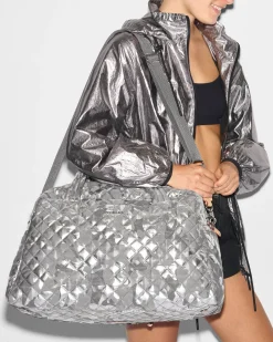 MZ Wallace Metro|Duffels|Travel Jim SilverMetallicCamo