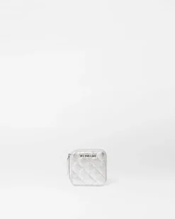 MZ Wallace Accessories|Travel Sewing Kit SilverMetallicLeather