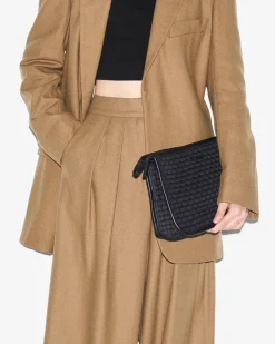 MZ Wallace Accessories|Woven Metro Clutch Black